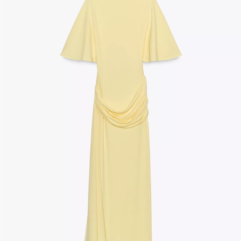Zara Butter Yellow Backless Dress - Picture 3 of 4